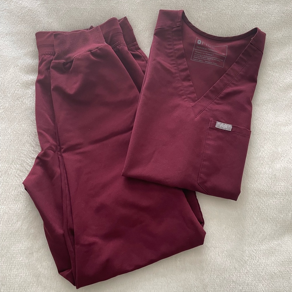 Figs Set - Burgundy